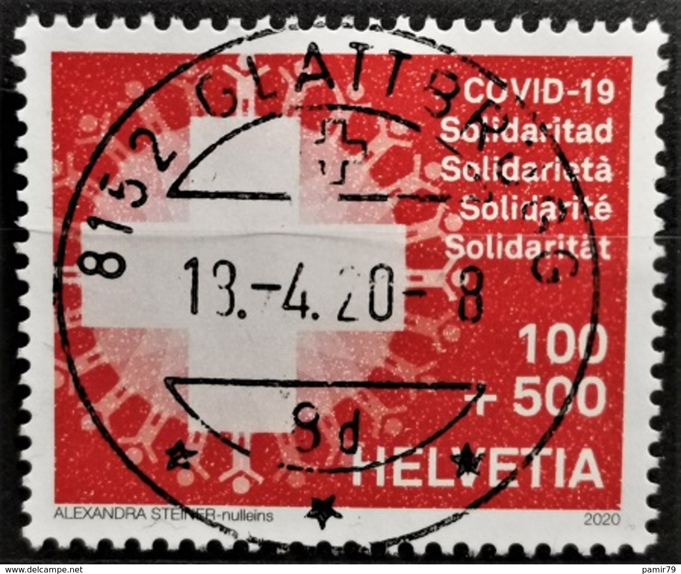 2020 COVID19 Sonderbriefmarke Solidarität Vollstempel - Usados