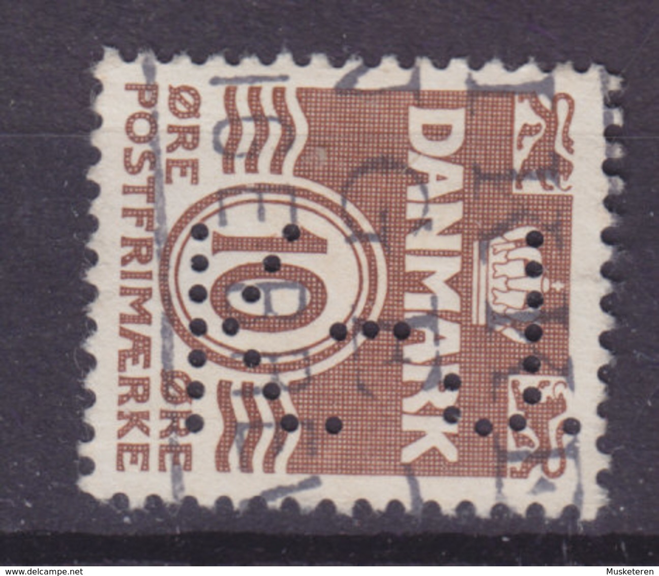 Denmark Perfin Perforé Lochung (K32) 'K.-J.' Kofoed-Johnsen & Co. A/S, København (2 Scans) - Abarten Und Kuriositäten