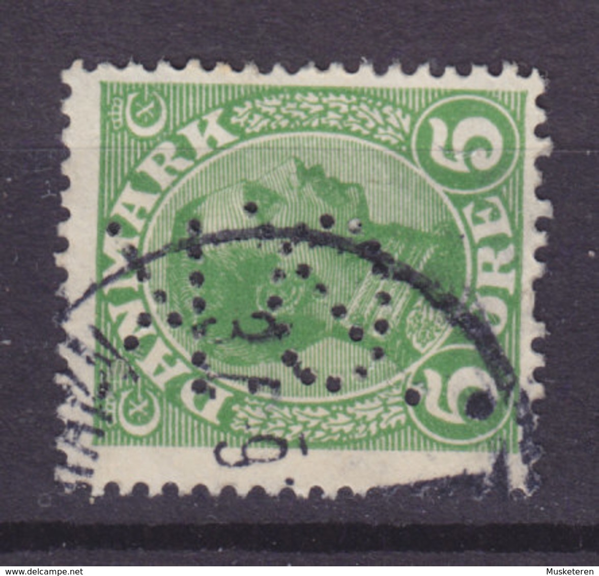 Denmark Perfin Perforé Lochung (Ø07) 'Ø.K.' Det Østasiatiske Kompagni 'East Asiatic Company' (2 Scans) - Abarten Und Kuriositäten