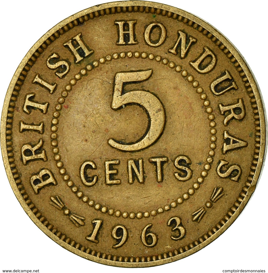 Monnaie, British Honduras, Elizabeth II, 5 Cents, 1963, TTB, Nickel-brass, KM:31 - Honduras