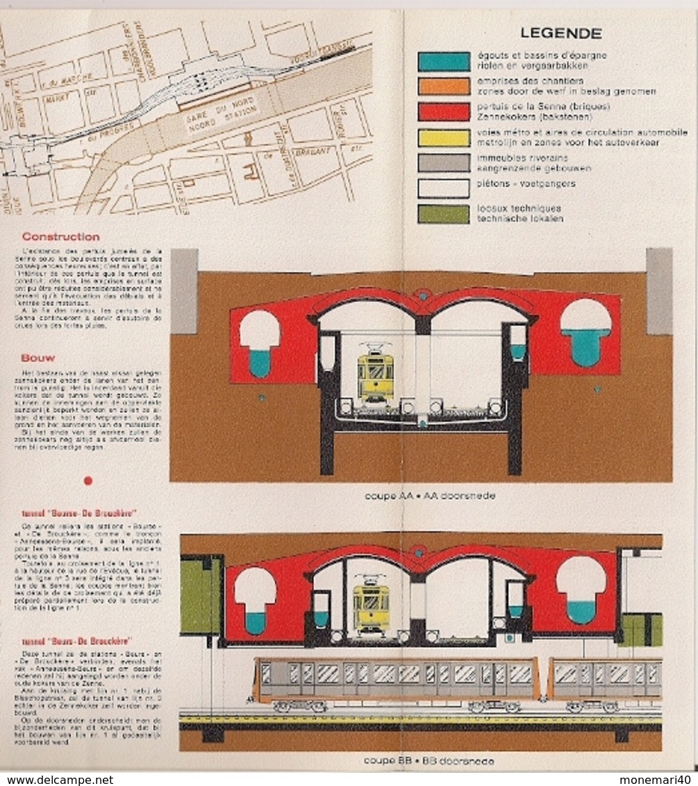 METRO DE BRUXELLES - "Anneessens-Bourse" - LIGNE 3 (Dépliant 5) - Altri & Non Classificati