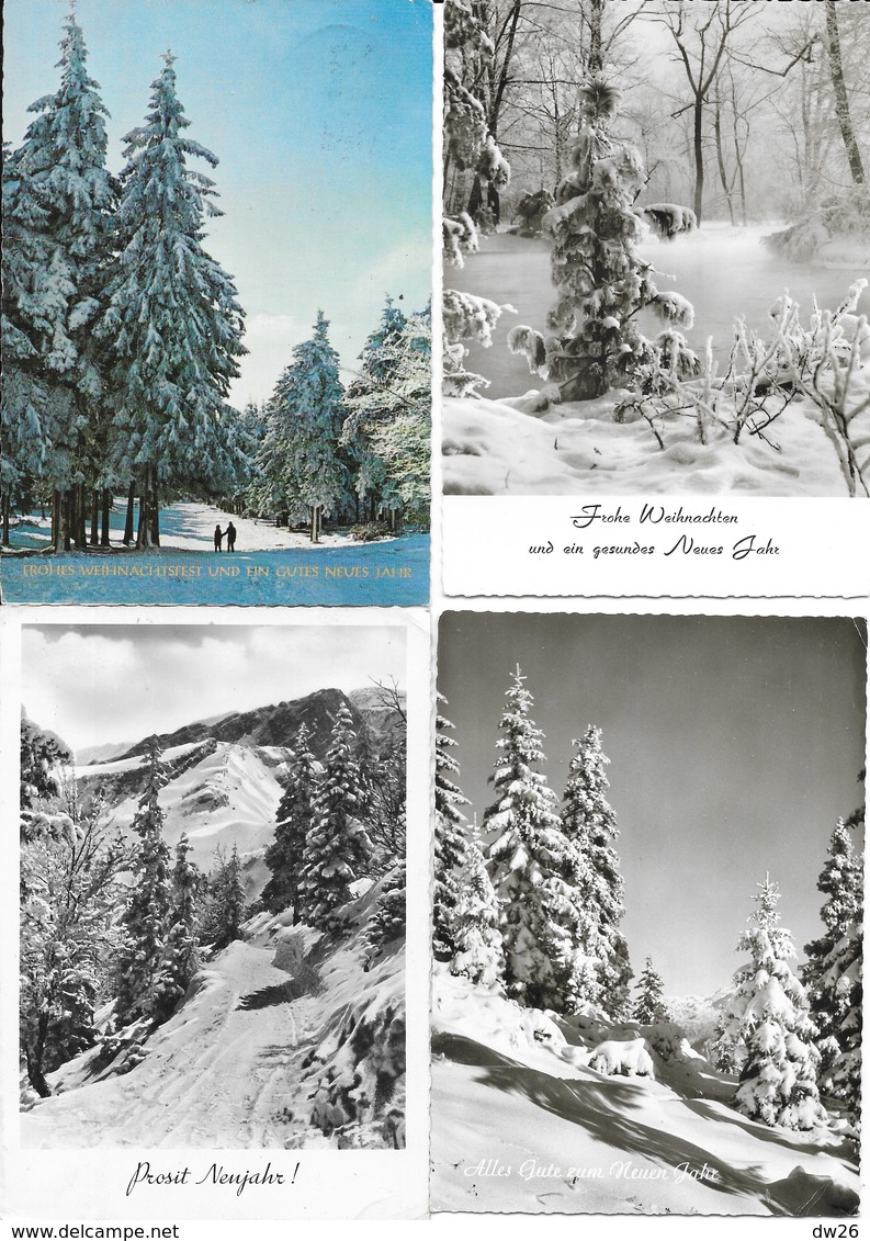 Lot N° 108 De 24 Cartes Nouvel An (Photos Sapins, Allemagne) Frohes Weihnachtsfest Und Ein Gites Neues Jähr - 5 - 99 Karten