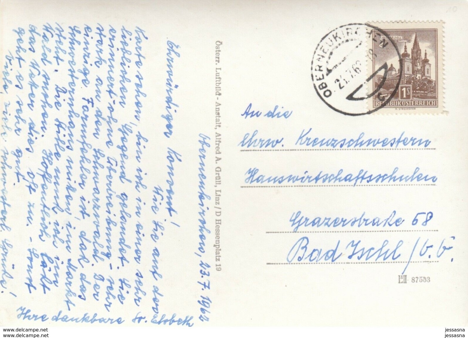 AK - Oberösterreich - OBERNEUKIRCHEN (Bez. Urfahr-Umgeb.) - Fliegeraufnahme 1962 - Linz Urfahr