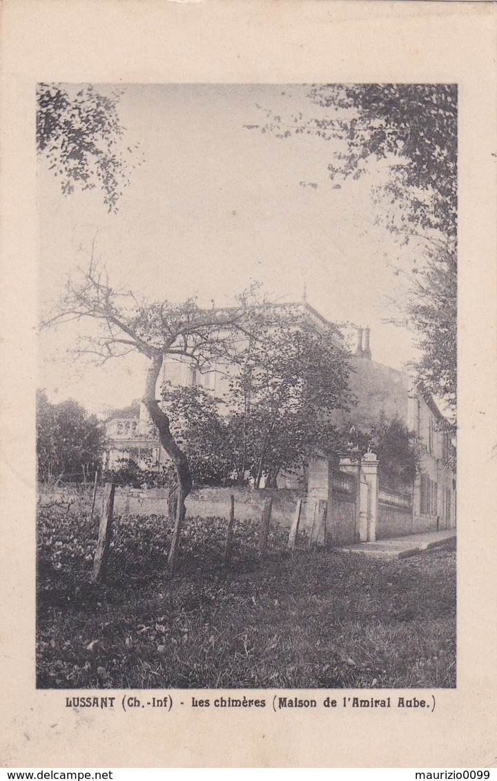 FRANCIA - CARTOLINA - LUSSANT - LES CHIMèRES - MAISON DE L'AMIRAL AUBE - VIAGGIATA PER PARIS - Other & Unclassified