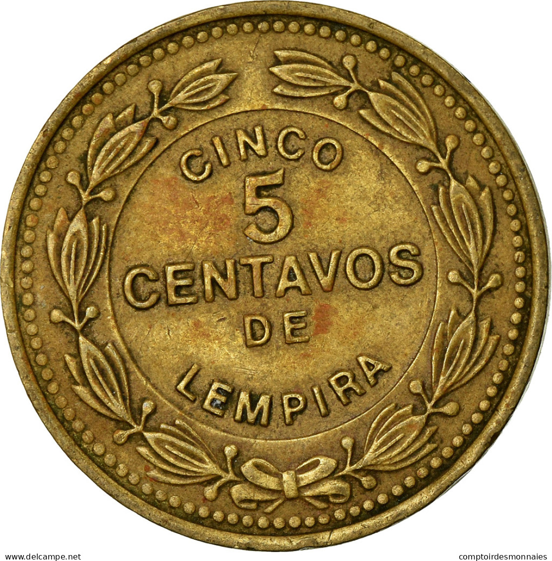 Monnaie, Honduras, 5 Centavos, 1989, TTB, Laiton, KM:72.2a - Honduras