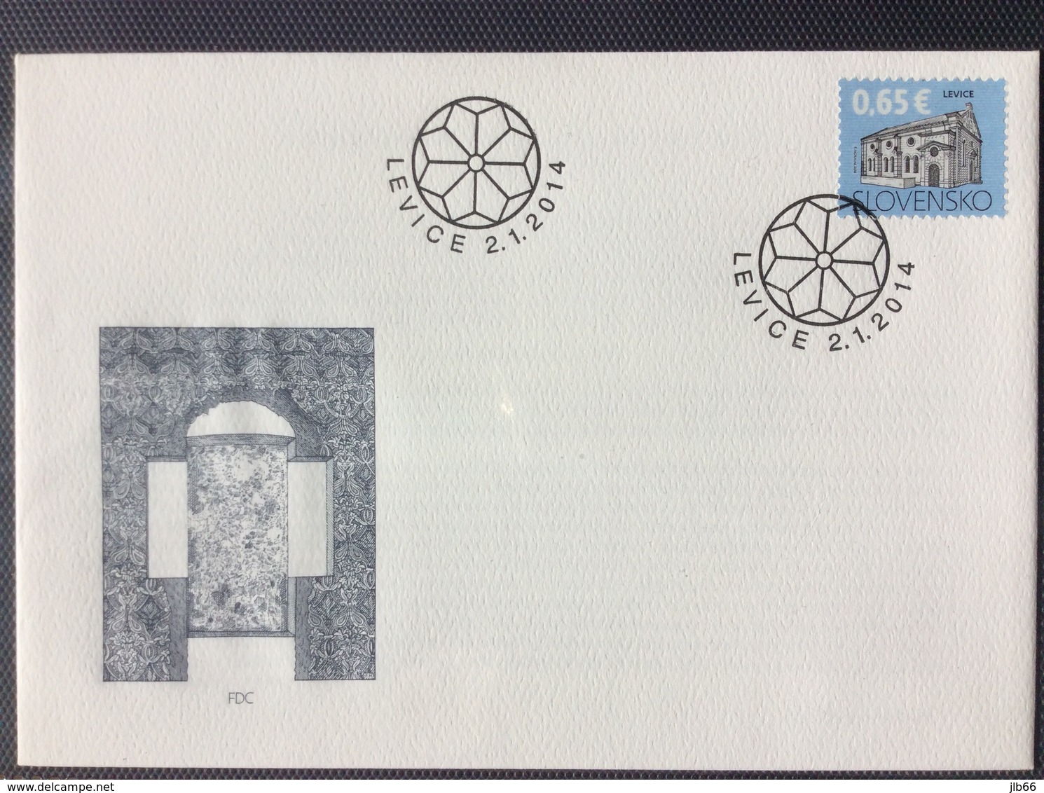 2014 FDC 555 YT 633 Synagogue De Levice - FDC