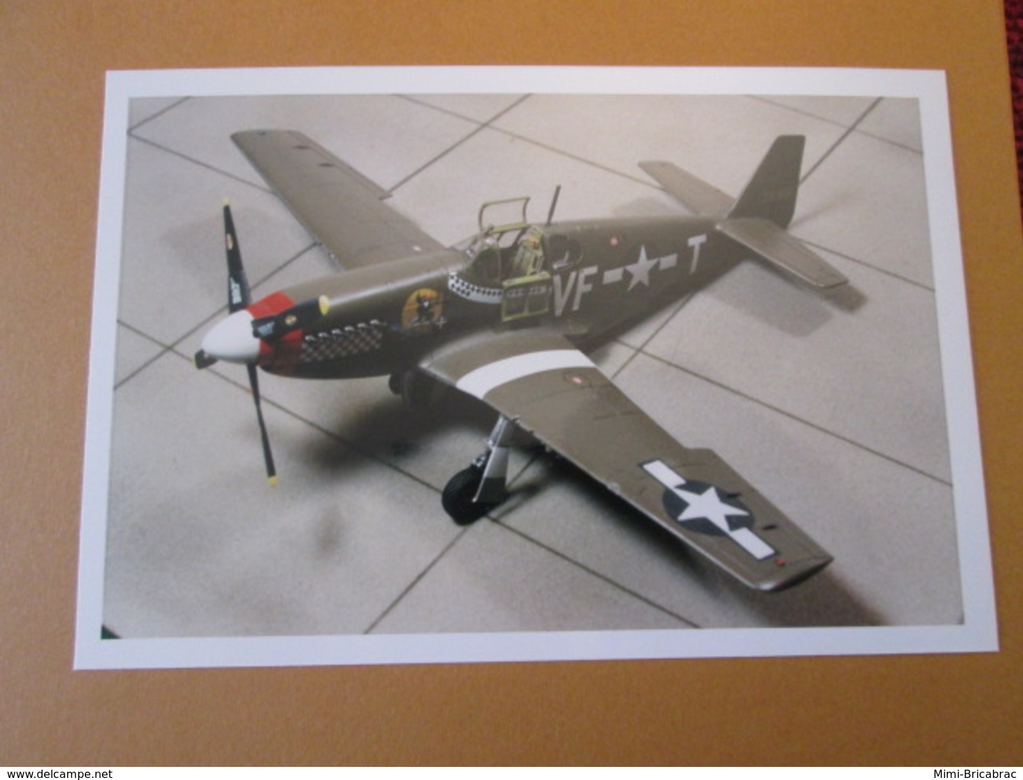 CAGI3 Format Carte Postale Env 15x10cm : SUPERBE (TIRAGE UNIQUE) PHOTO MAQUETTE PLASTIQUE 1/48 P-51D MUSTANG DING-HAO - Vliegtuigen