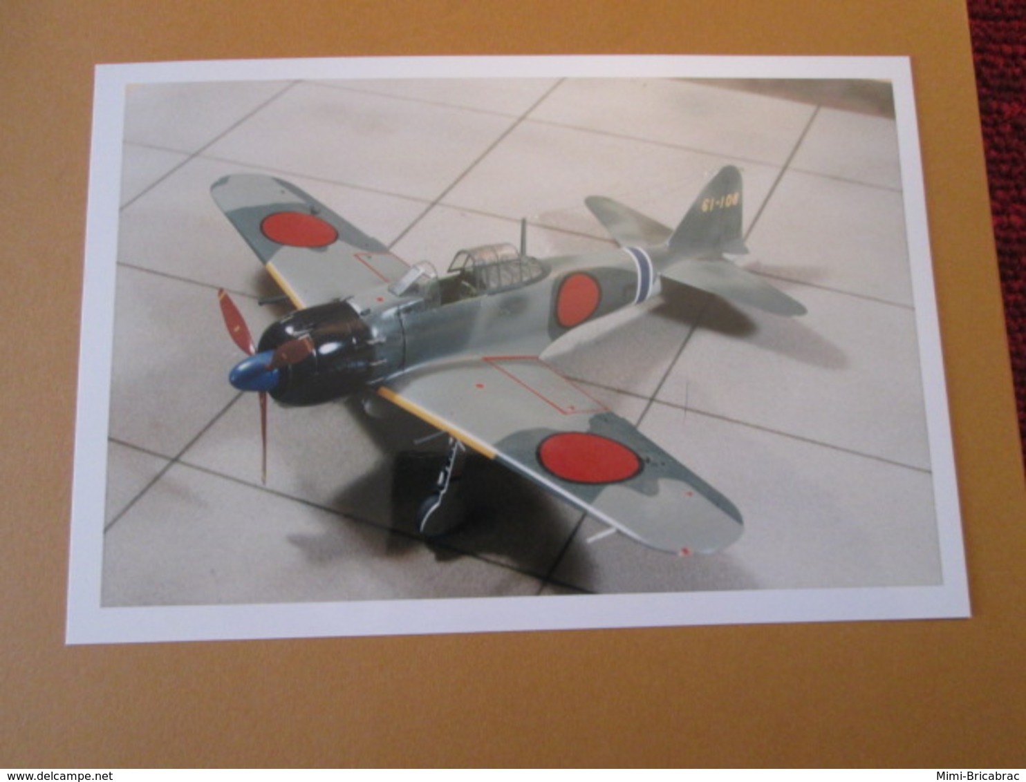 CAGI3 Format Carte Postale Env 15x10cm : SUPERBE (TIRAGE UNIQUE) PHOTO MAQUETTE PLASTIQUE 1/48 ZERIO JAP Camo Original - Vliegtuigen