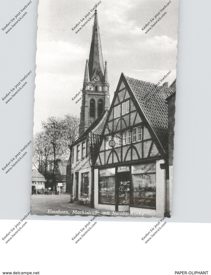 2200 ELMSHORN, Marktstrasse Und Nicolai-Kirche, 1959 - Elmshorn