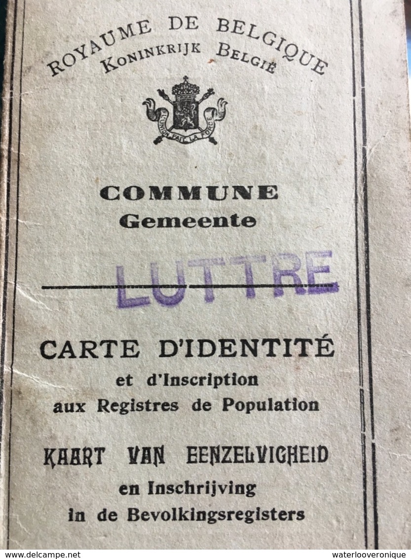 Carte Identité 1919 - Pont-à-Celles