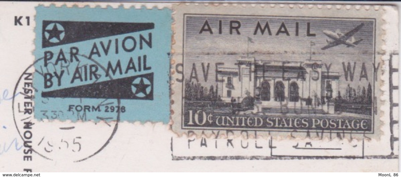 ETATS-UNIS - USA - NY New York  - SECTION PAR AVENUE SOUTH OF THE GRAND CENTRAL TERMINAL - Timbre Air Mail Postal Par Av - Pittsburgh