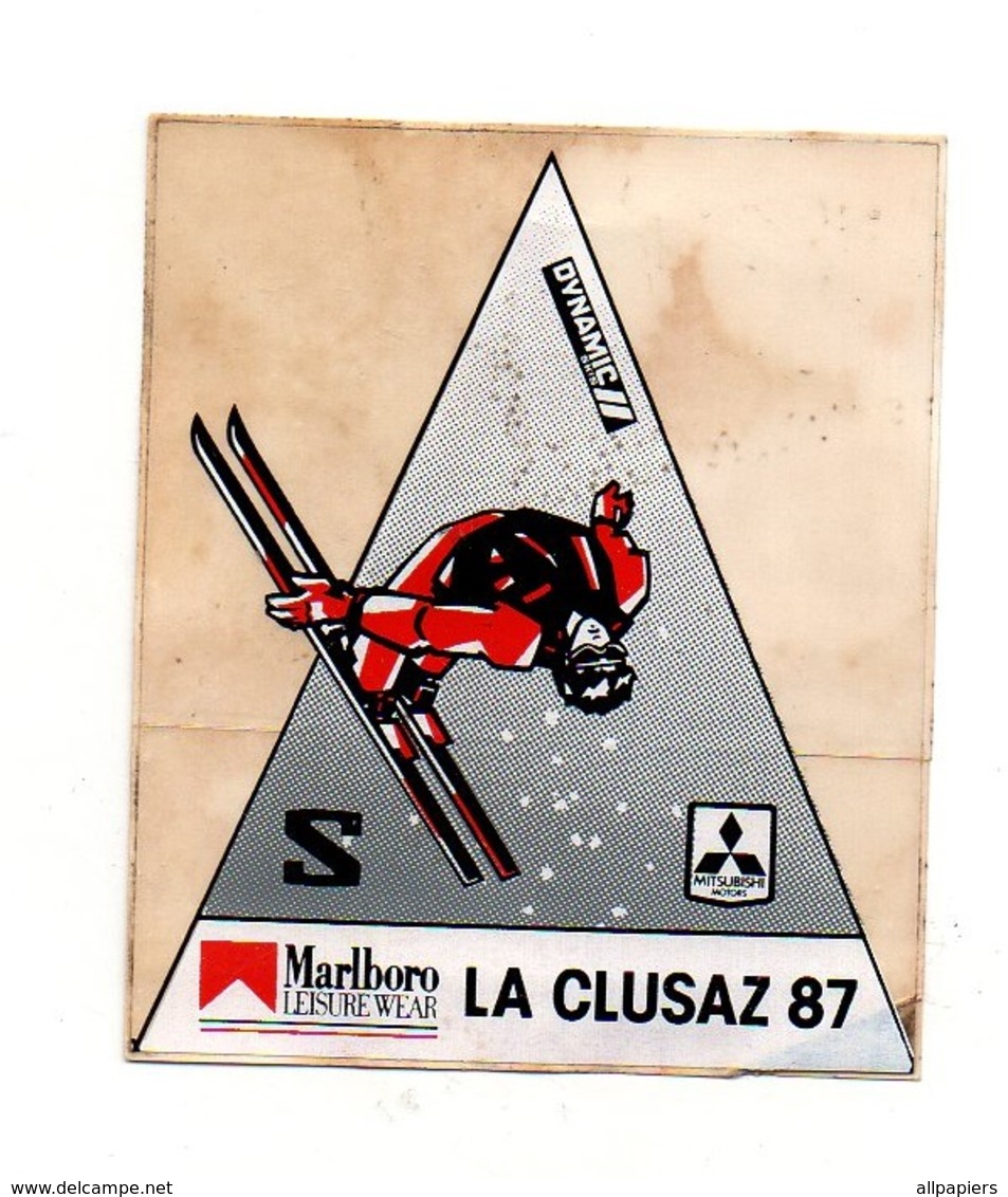 Autocollant Marlboro La Clusaz 87 - Format : 9.5x8 cm - Stickers