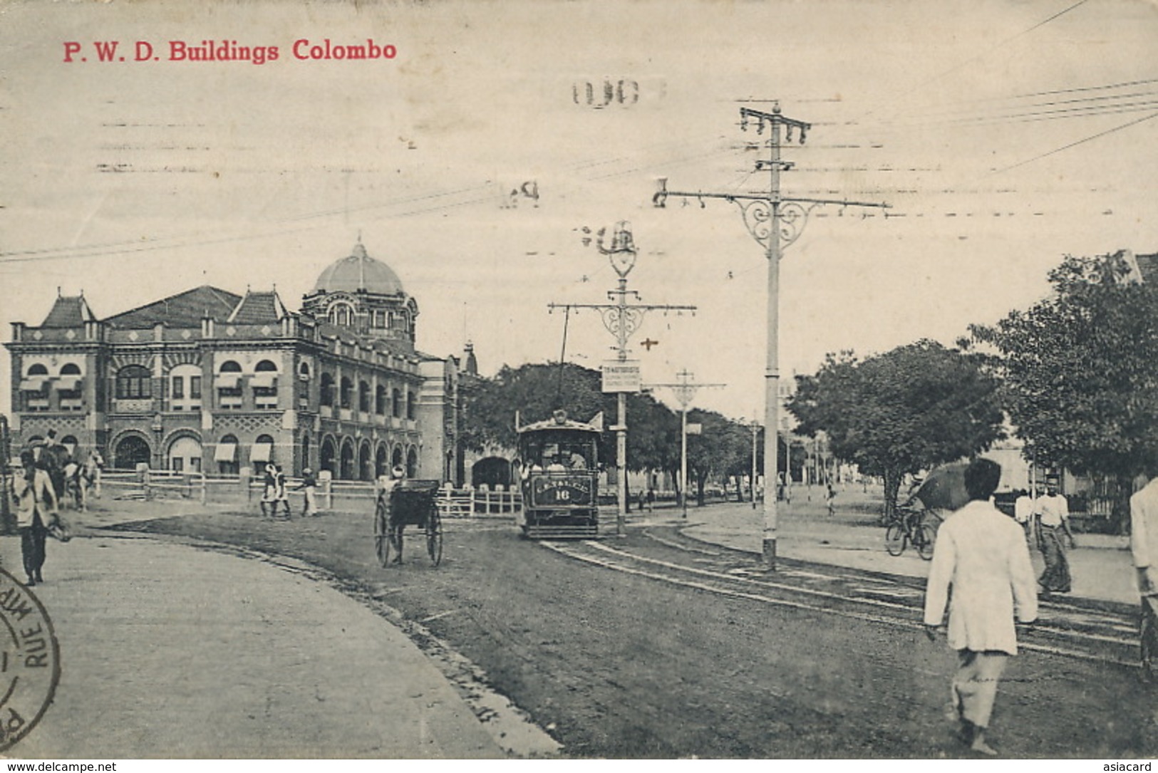 P.W.D. Buildings Colombo Tram Trawway Edit Uduman - Sri Lanka (Ceylon)