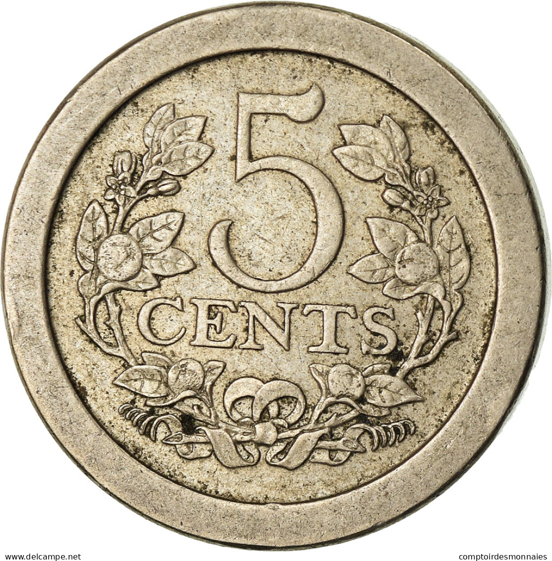 Monnaie, Pays-Bas, Wilhelmina I, 5 Cents, 1908, TTB, Copper-nickel, KM:137 - 5 Centavos