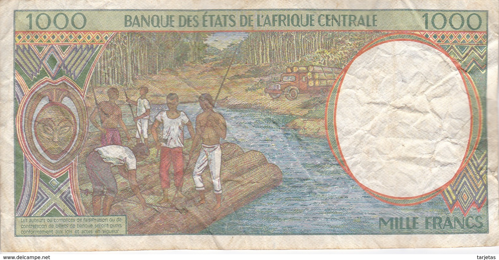 BILLETE DE GUINEA ECUATORIAL DE 1000 FRANCS DEL AÑO 2000  (BANKNOTE)  (LETRA N) - Guinea Ecuatorial