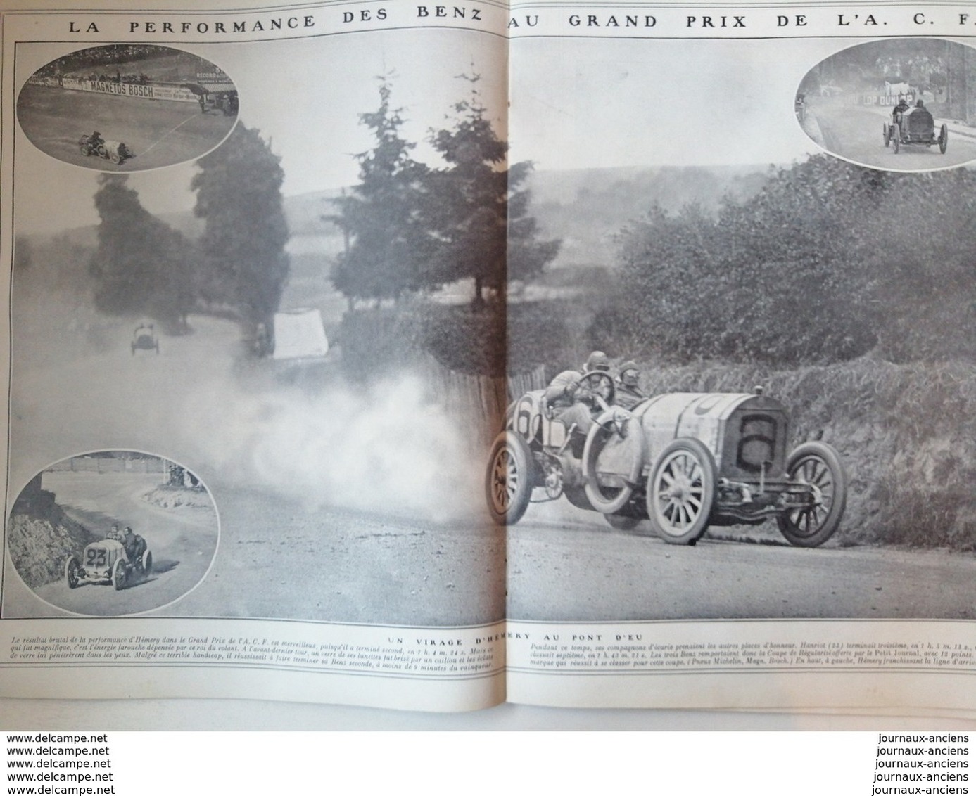 1908 COURSE AUTOMOBILE - LE GRAND PRIX DE L' À. C. F. CIRCUIT DE DIEPPE - LAUTENSCHLAGER - HEMERY - RIGAL - STANG - ERLE