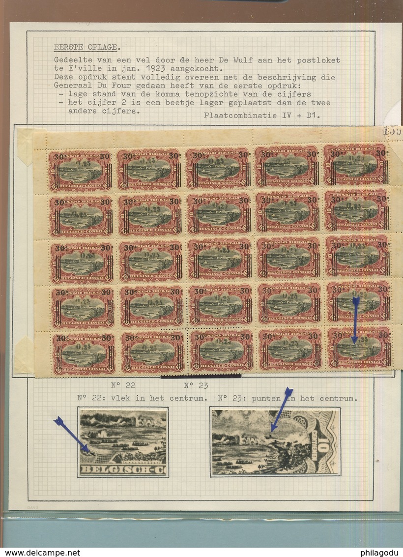 Jan 1923.  104.A.  **.morceau De 25 Ex **. Sans Charnière   Cote 1000- Euros. VARIETE - Unused Stamps