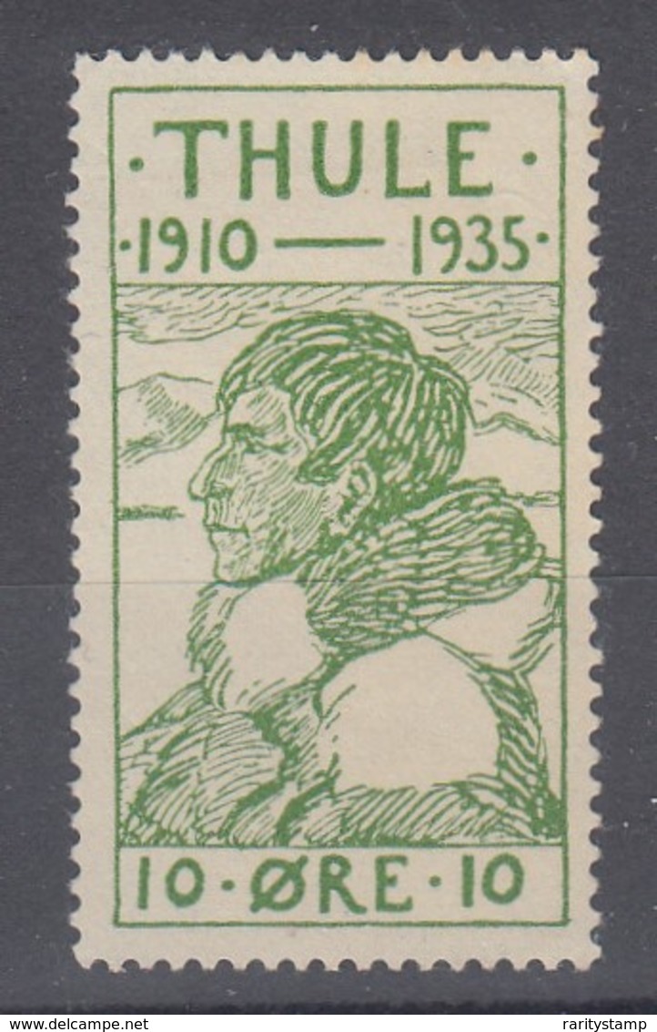 GROENLANDIA  1935  THULE  UNIFICATO N.1 10 ORE VERDE  MINT NG - Thule