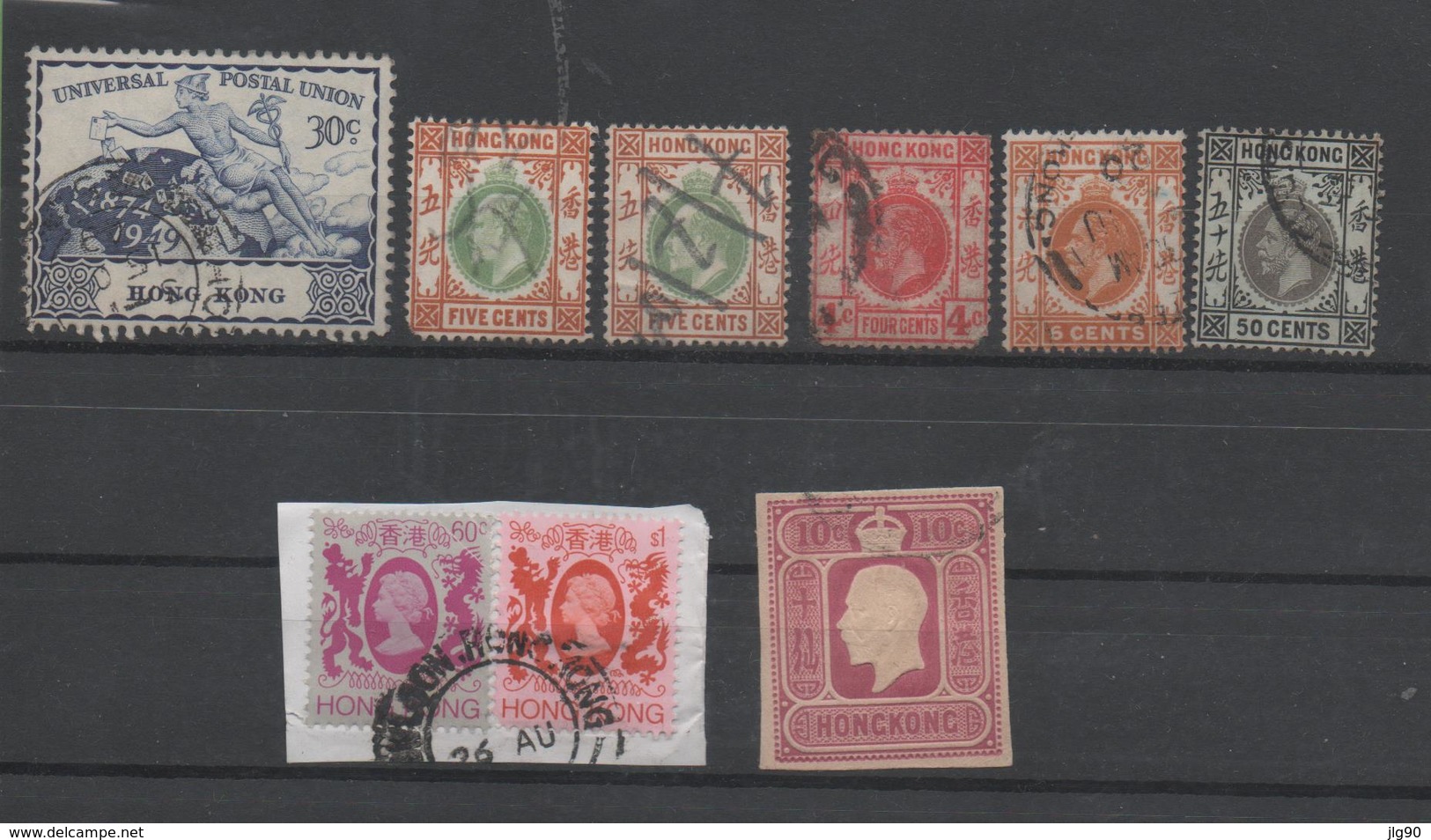 Hong Kong 9 Used Stamps 1903-82 - Collections, Lots & Series