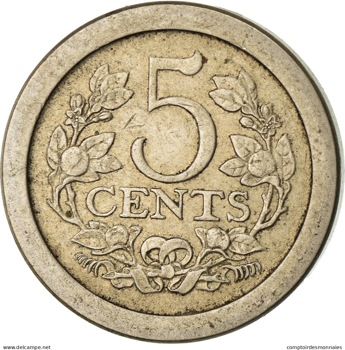 Monnaie, Pays-Bas, Wilhelmina I, 5 Cents, 1909, TTB, Copper-nickel, KM:137 - 5 Centavos