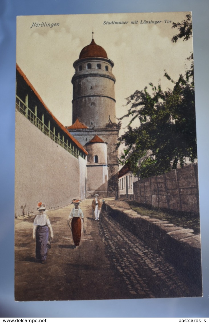 A494 Nördlingen Stadtmauer Mit Lopsinger Tor - Autres & Non Classés