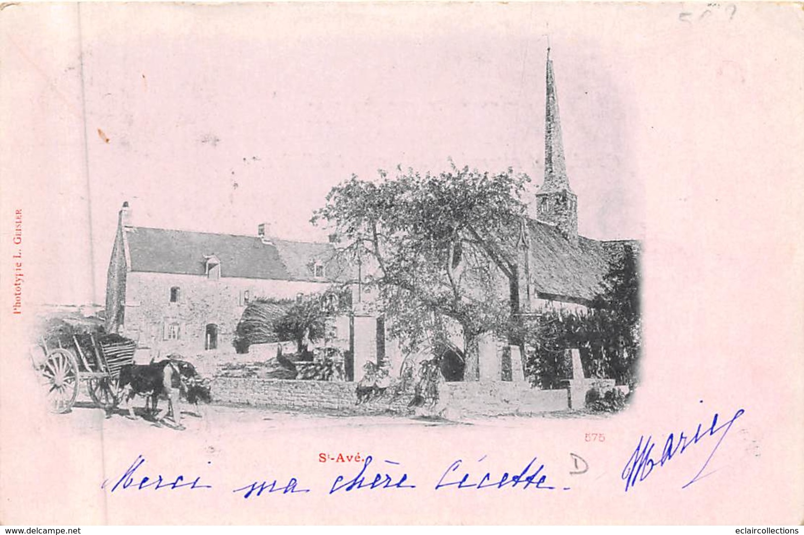 Saint Avé          56          Place Et Eglise         (Voir Scan) - Autres & Non Classés