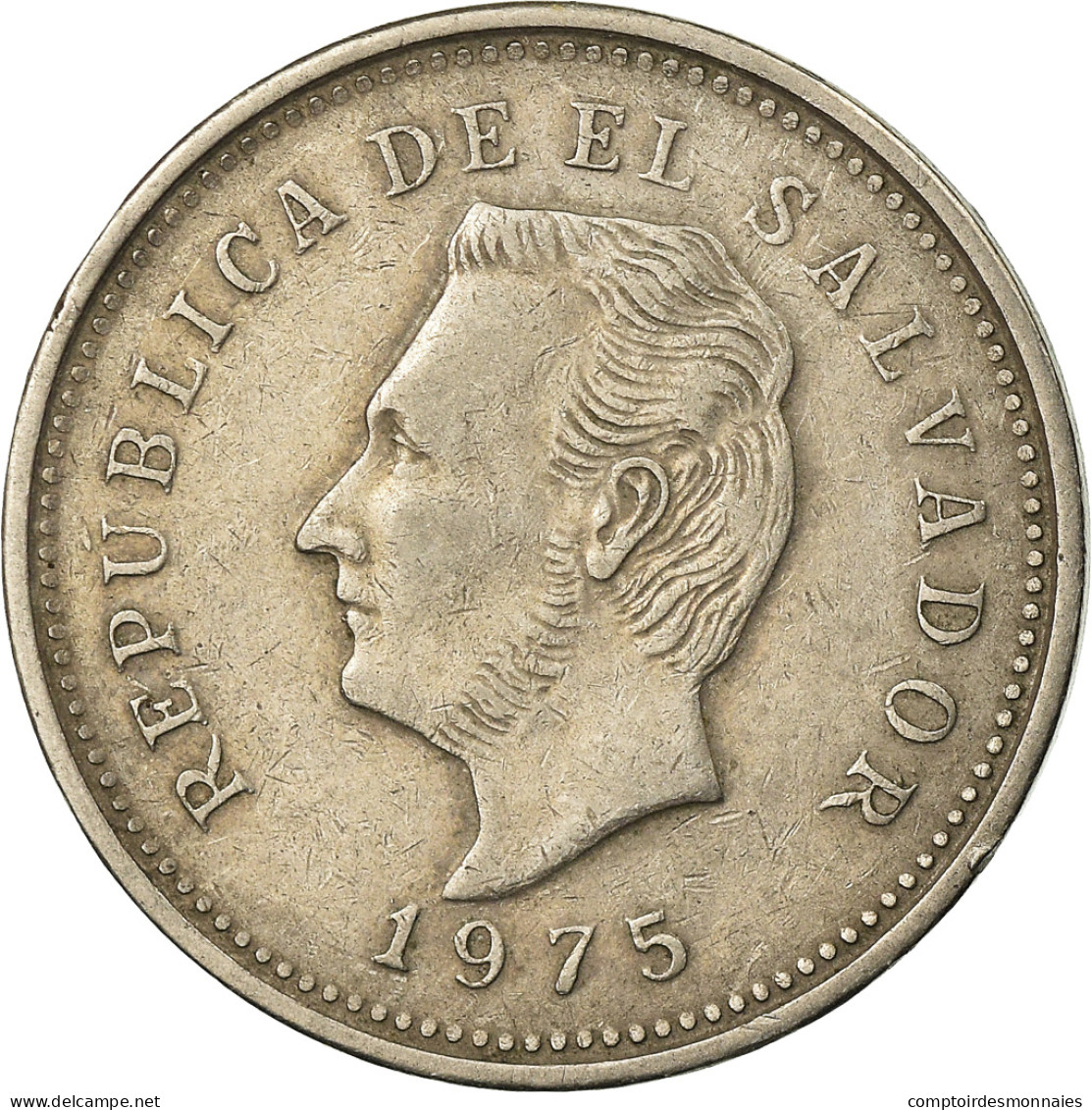 Monnaie, El Salvador, 5 Centavos, 1975, TTB, Copper-Nickel Clad Steel, KM:149 - El Salvador