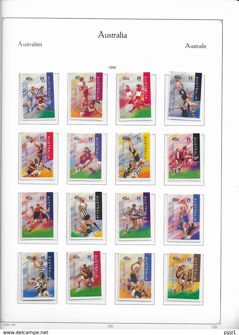 1996 MNH Australia, Year According To Album (11 Scans) Postfris** - Años Completos