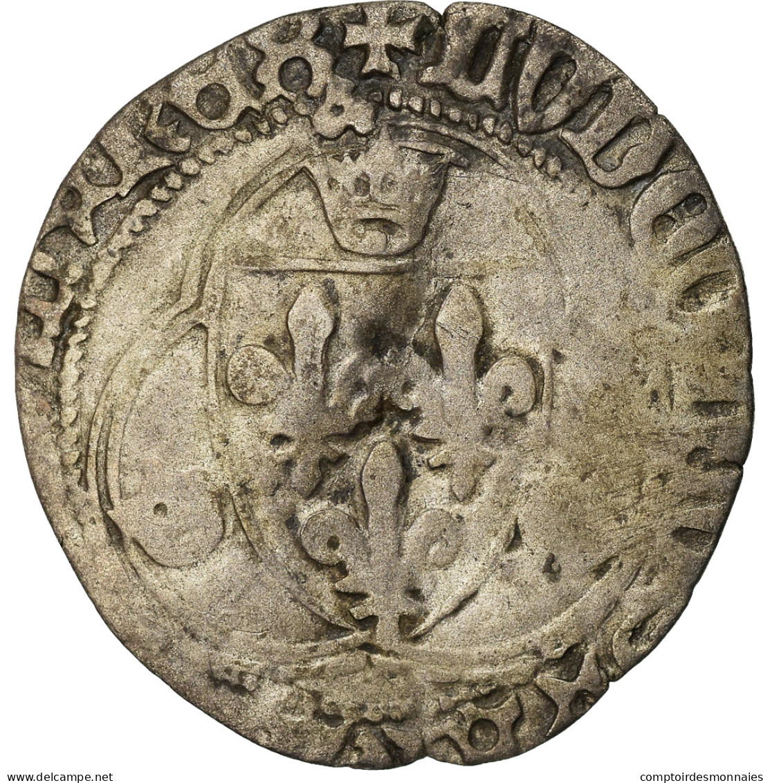 Monnaie, France, Louis XI, Blanc à La Couronne, Lyon, TB+, Billon, Duplessy:550 - 1461-1483 Louis XI. Le Prudent