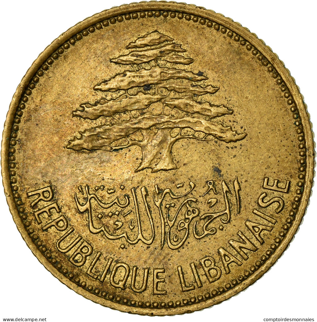 Monnaie, Lebanon, 25 Piastres, 1961, Utrecht, TTB, Aluminum-Bronze, KM:16.2 - Lebanon