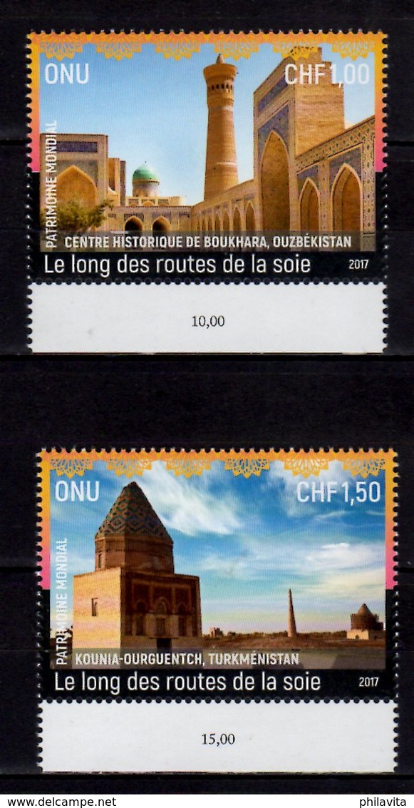 2017 UN Geneva Office UNESCO World Heritage Silk Road MNH** MiNr. 1010 /1Uzbekistan Buchara, Turkmenistan Architecture - Ongebruikt