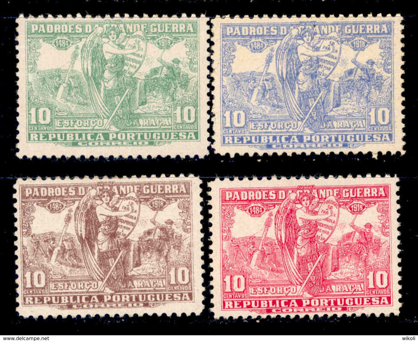 ! ! Portugal - 1925 Padroes Great War (complete Set) - Af. IPT 14 To 17 - MH - Nuevos