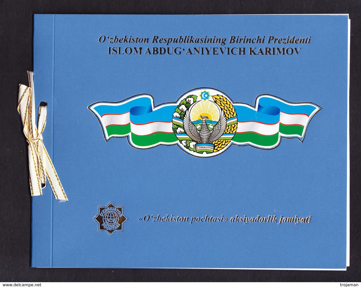 UZ-20-26  2017. Uzbekistan, I. Karimov, First President Of Uzbekistan, Sheetlet In Booklet,  Blu Cover. Mint/** - Usbekistan