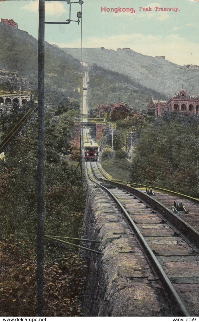 HONG KONG-CINA-PEAK TRAMWAY-CARTOLINA-NON VIAGGIATA ANNO 1910-1920 - Cina (Hong Kong)