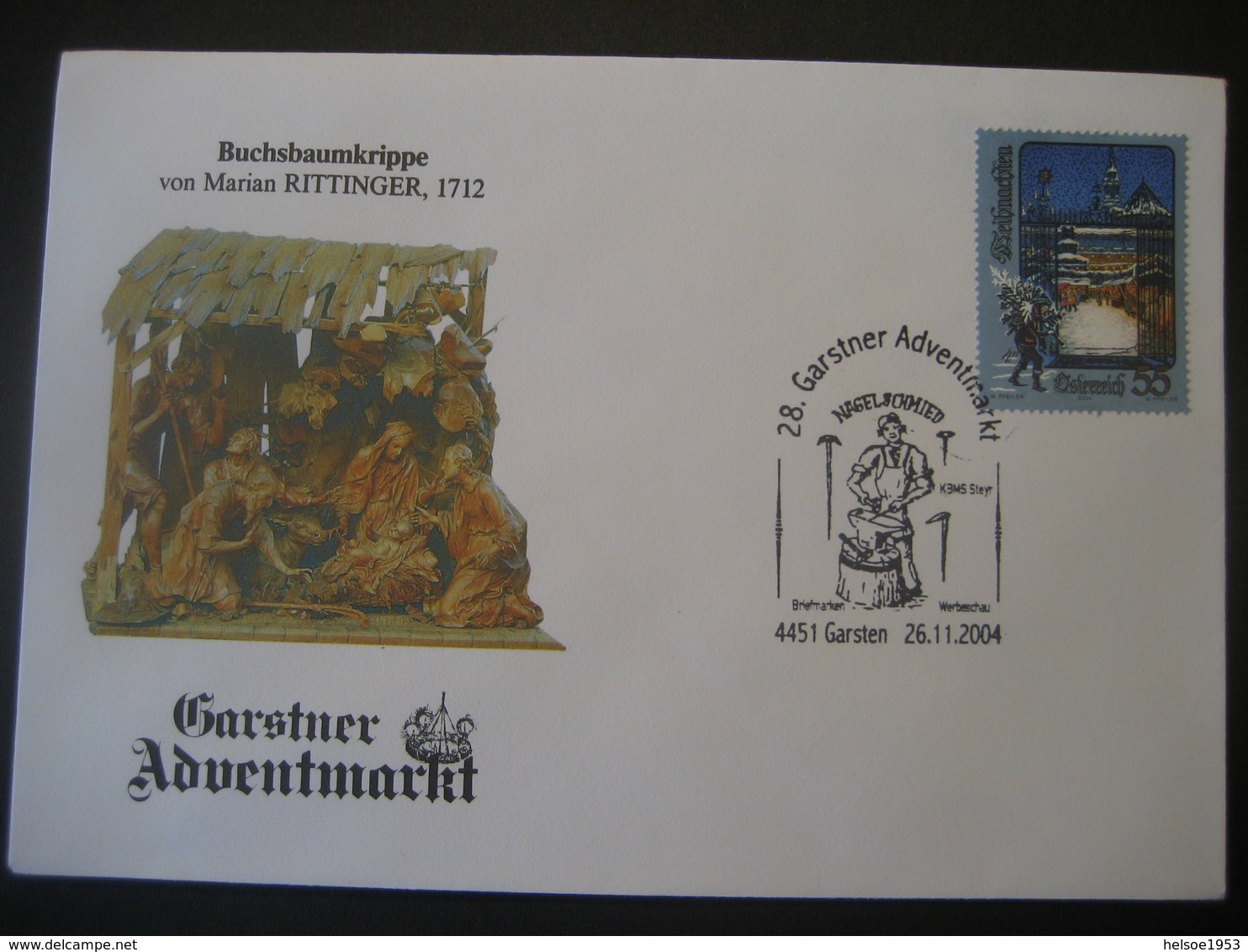 Österreich- Garsten 26.11.2004 Vom 28. Adventmarkt - Storia Postale