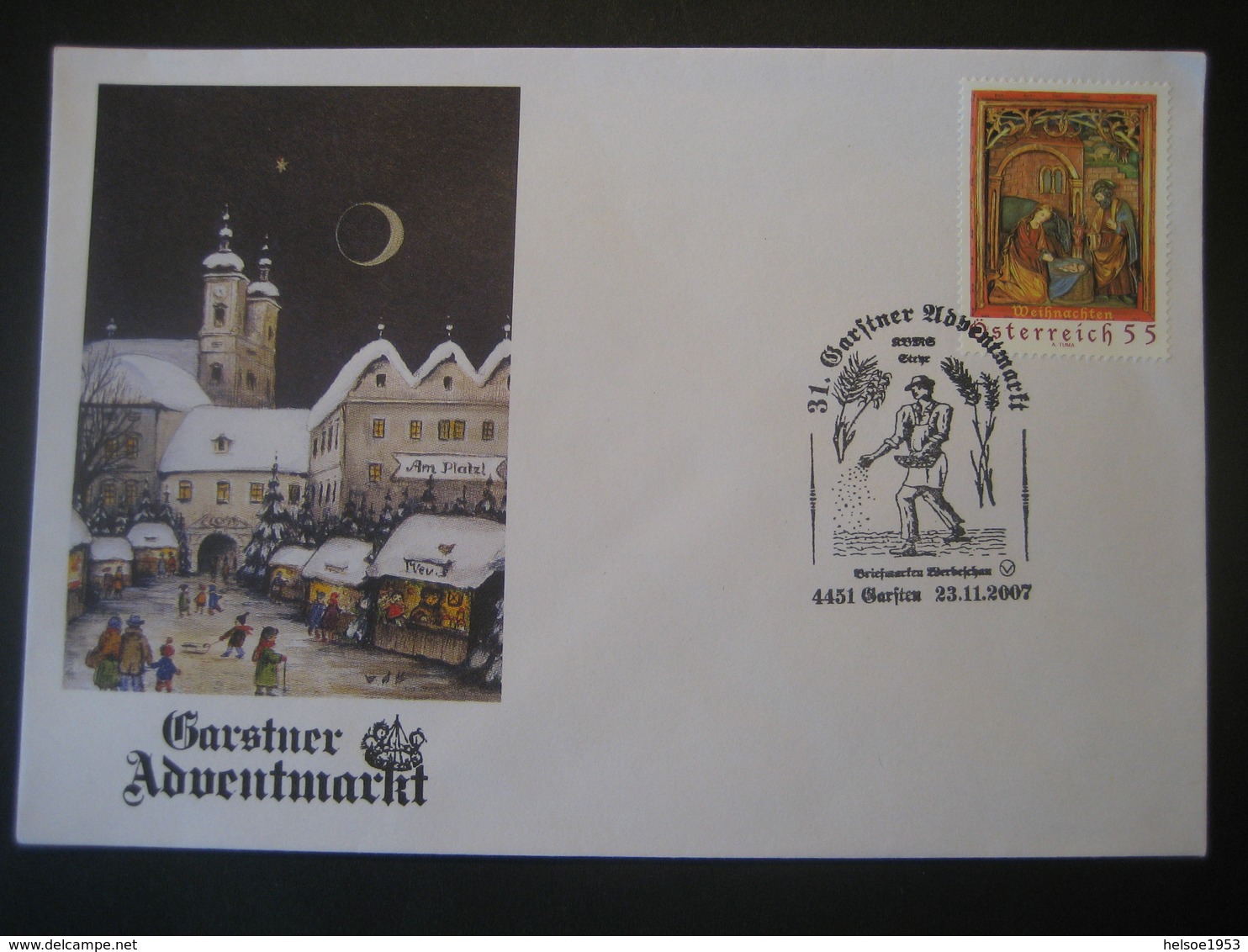 Österreich- Garsten 23.11.2007 Vom 31. Adventmarkt - Cartas & Documentos