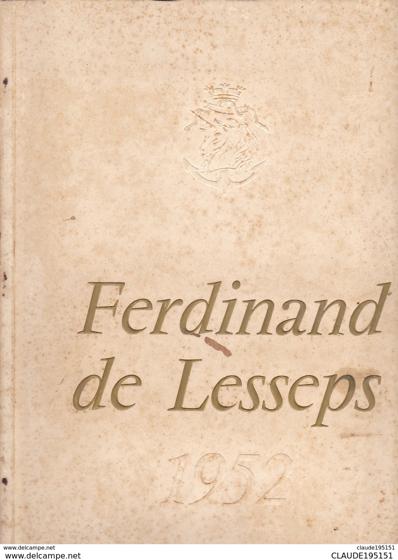 OUVRAGE SUR PAQUEBOT FERDINAND DE LESSEPS  1952 - Autres & Non Classés