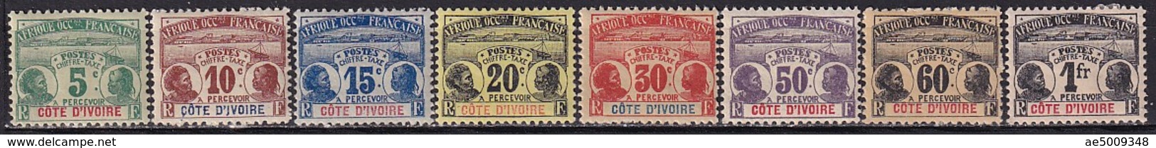 Cote D'ivoire -- Taxe N° 1 à 8  Neufs* -- 1906 - Ongebruikt