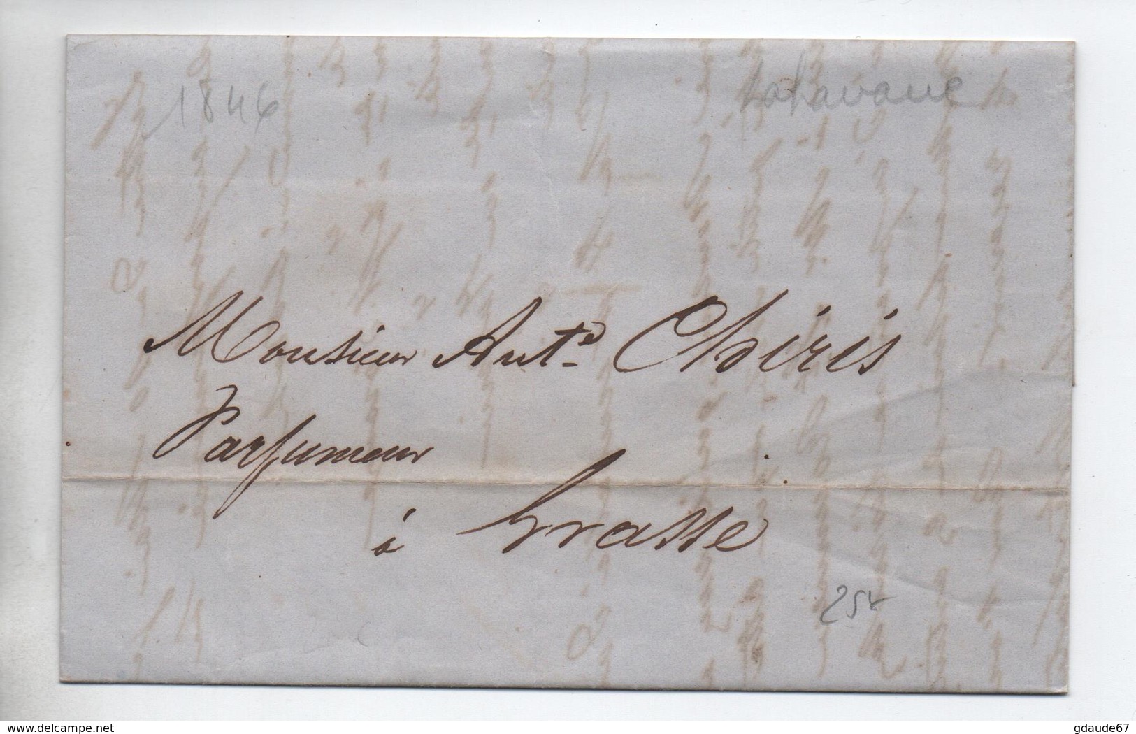 1846 - LETTRE PAR PORTEUR De LA HAVANE (CUBA) Pour GRASSE (ALPES MARITIMES) - Préphilatélie