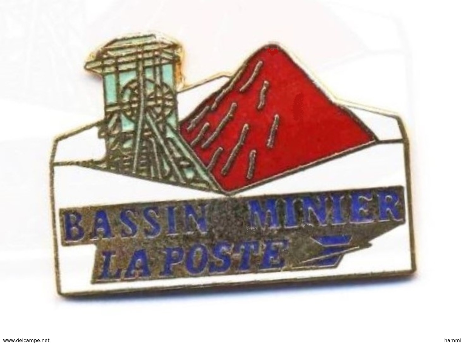 D31 Pin's POSTE PTT MINES MINE NORD CHTI Qualité Egf Bassin Minier Terril Rouge Achat Immédiat - Postes