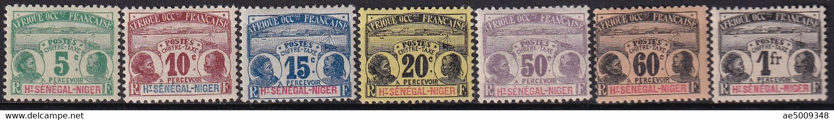 Haut-sénégal Et Niger -- Taxe 1 à 7 Neufs* -- 1906 - Ongebruikt