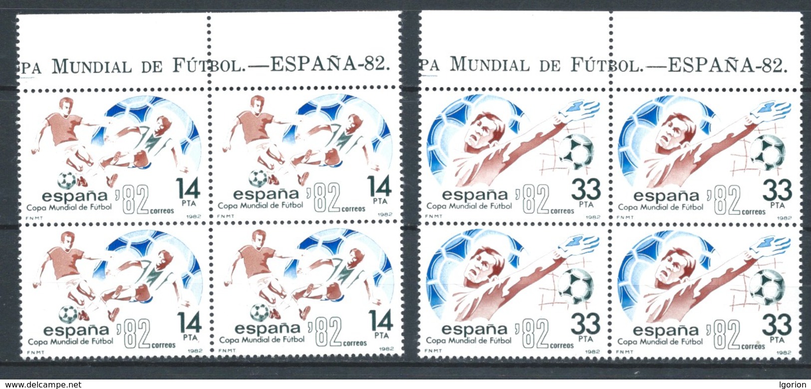 ESPAÑA 1982 - ED. 2661/2662 ** MUNDIAL FUTBOL 82 BL.4 - Nuovi