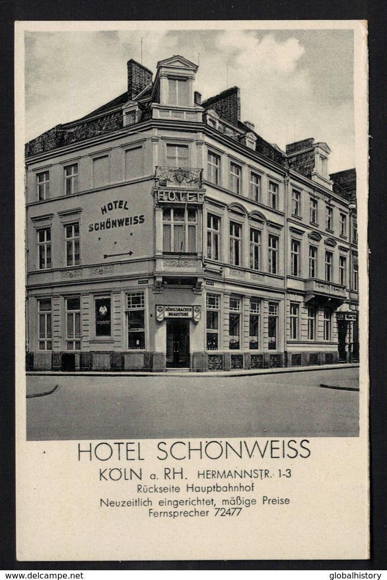 DF2342 - KÖLN - HOTEL SCHÖNWEISS - HERMANNSTRAßE - Koeln