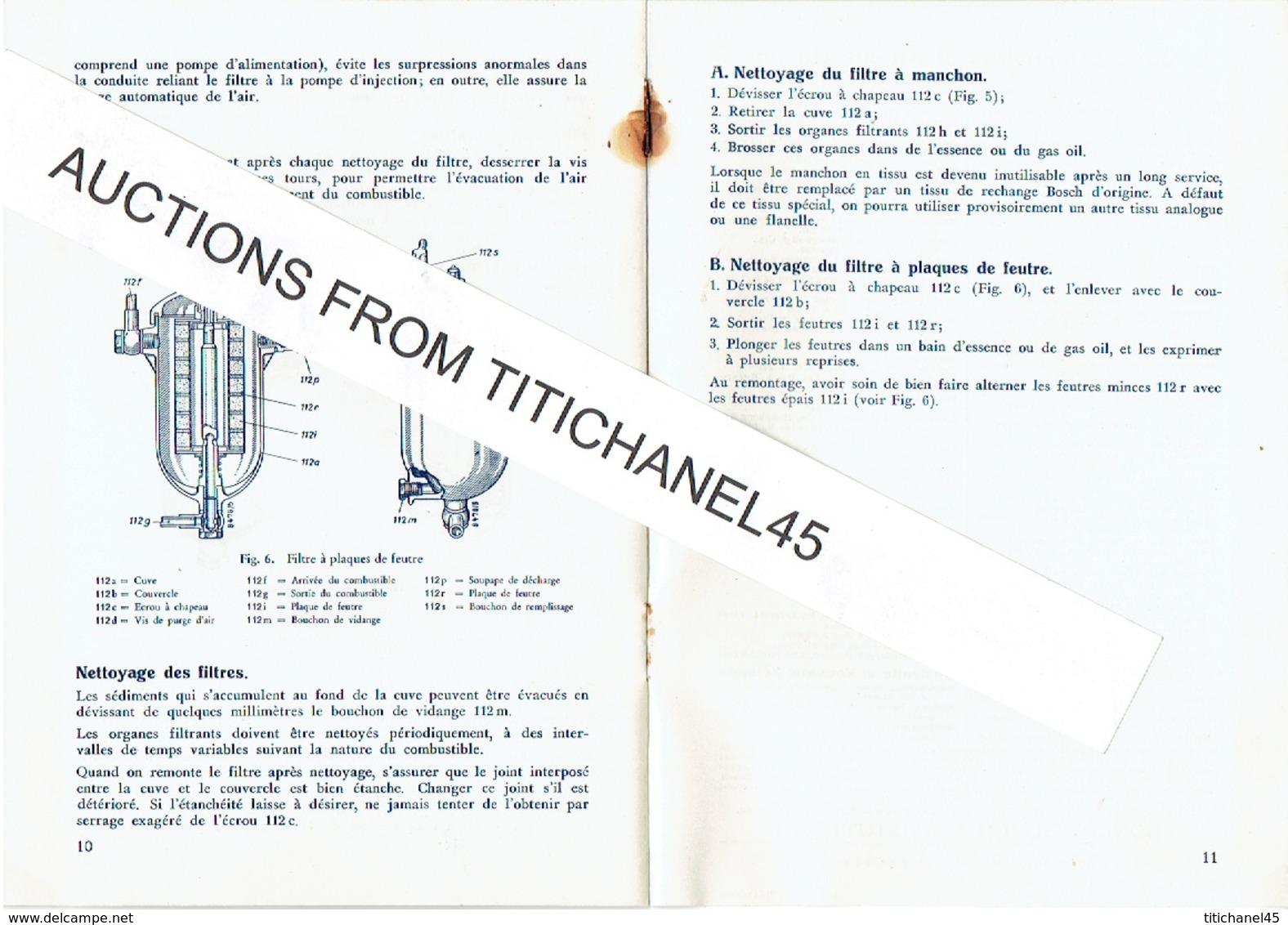 1936 Carnet De 12 Pages BOSCH Equipements Pour Moteurs à Huile Lourde, Pompes D'injection Type PF, Injecteurs, Filtres - Altri & Non Classificati