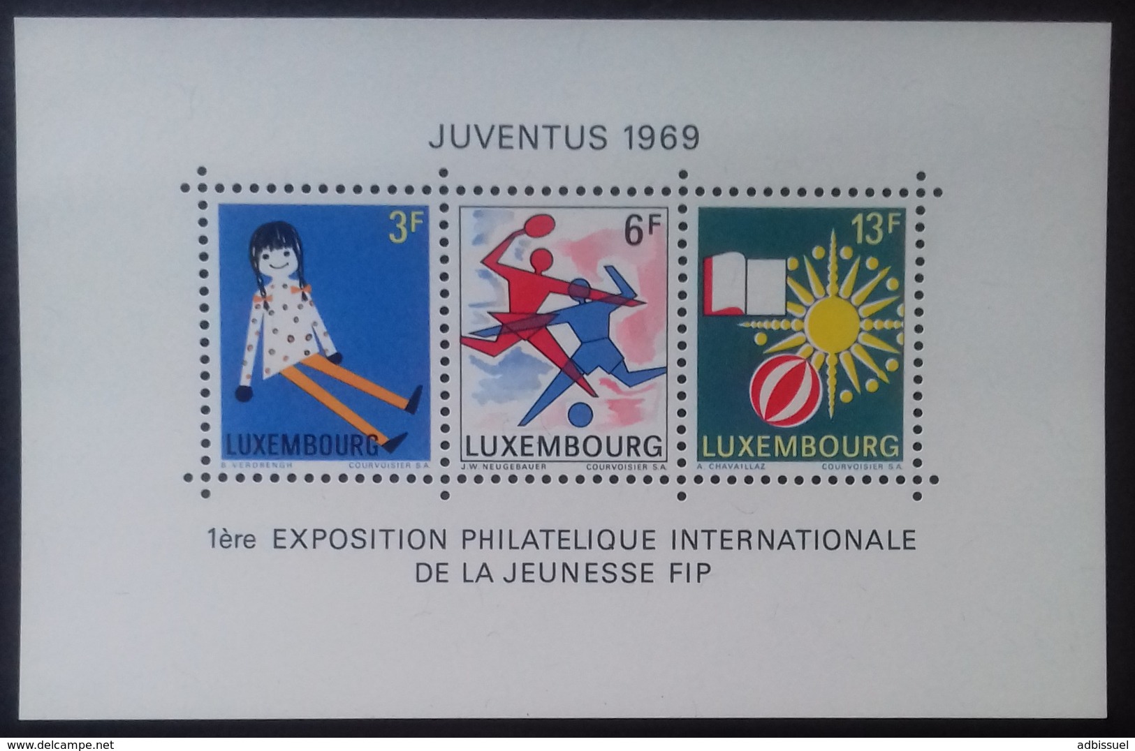 LUXEMBOURG BLOC FEUILLET N° 8 COTE 5,50 € NEUFS ** MNH 1969 JUVENTUS - Blocs & Hojas