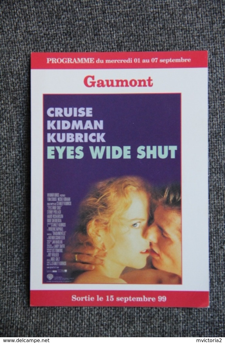 CINEMA :  TOM CRUISE, Nicole KIDMAN : " EYES WIDE SHUT  ". - Affiches Sur Carte