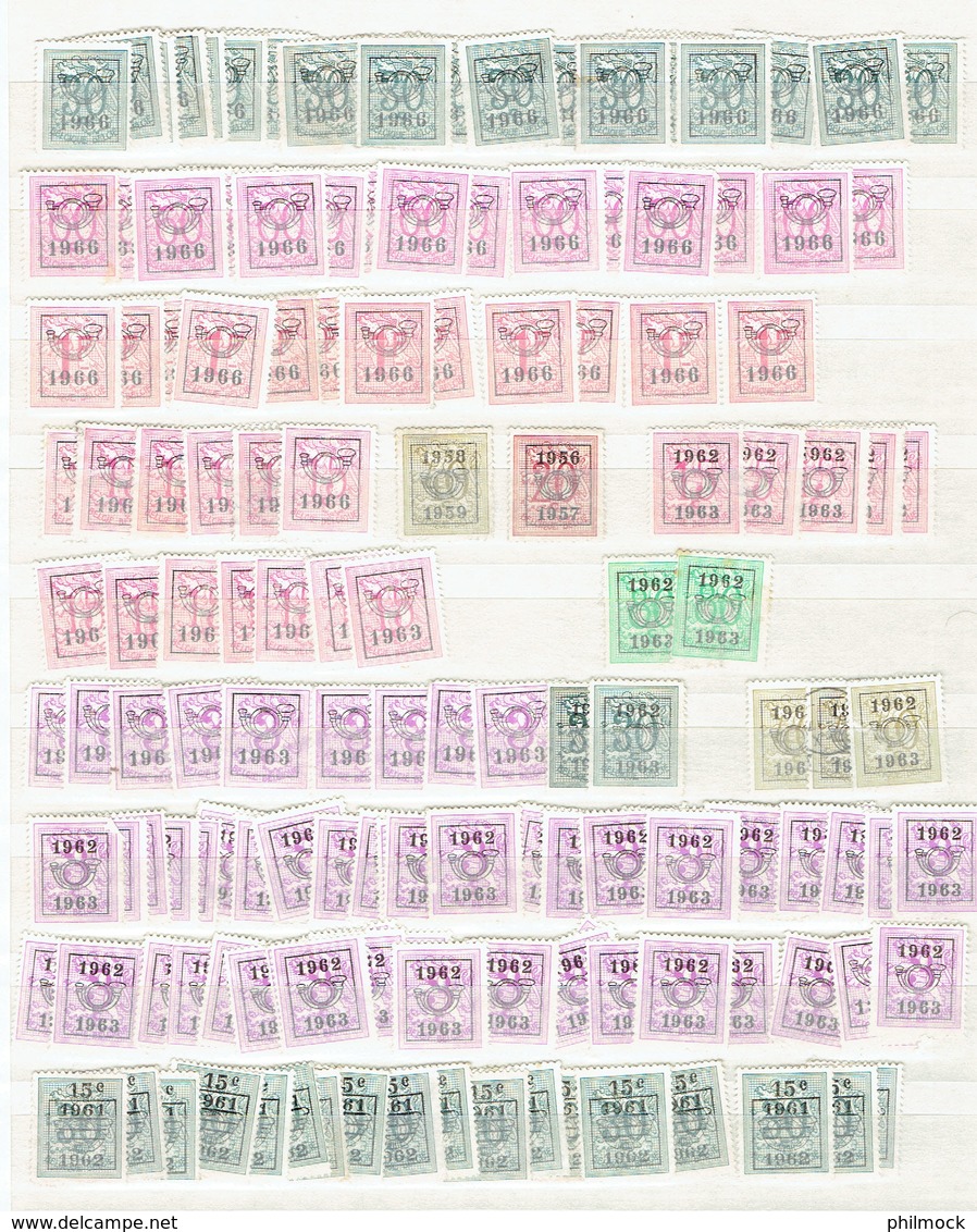 Lot important 6Kg 500 - 8 classeurs avec timbres Belgique et monde MNH-MH-Oblitérés - LIQUIDATION