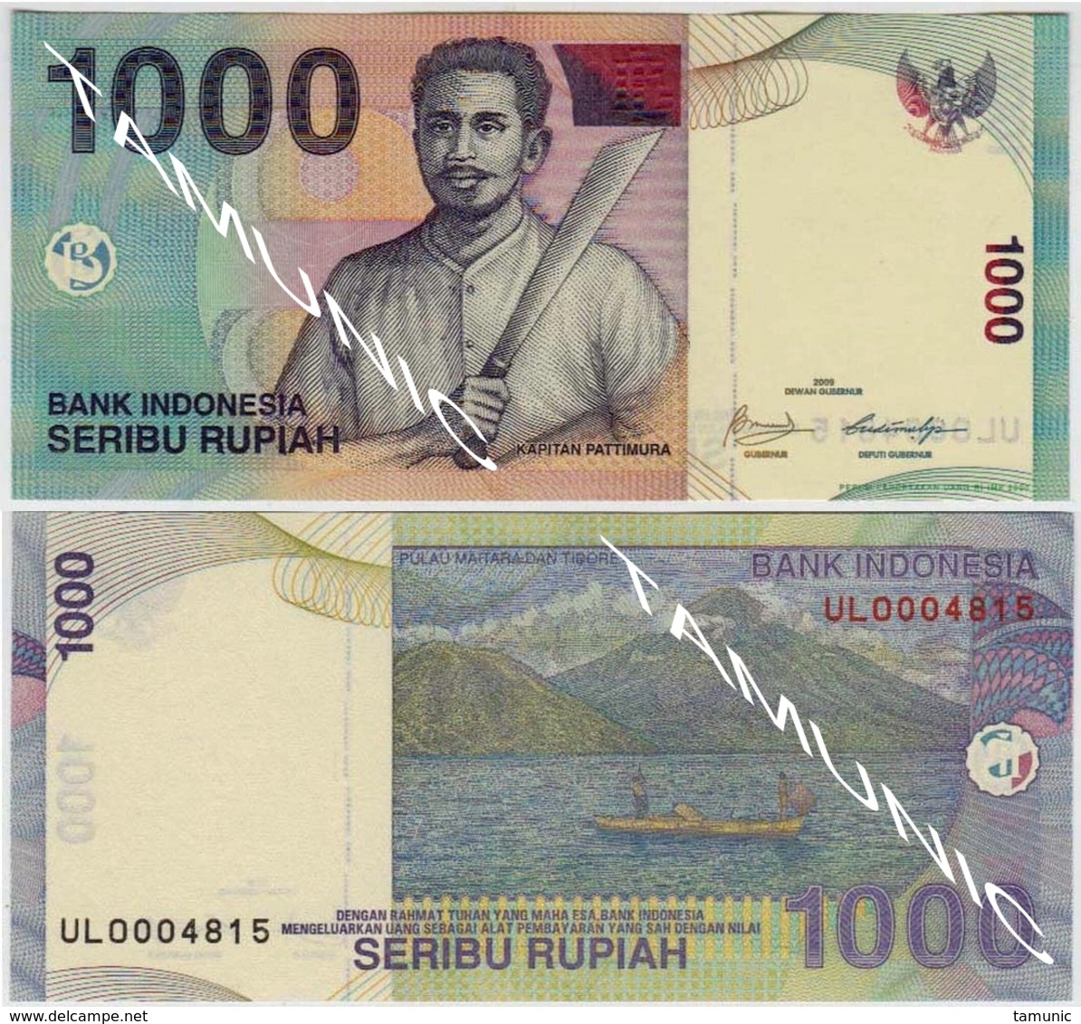 INDONESIA 1000 (SERIBU) RUPIAH 2009 KAPITAN PATTIMURA & PULAU MAITARA DAN TIDORE - UNC - Indonesien