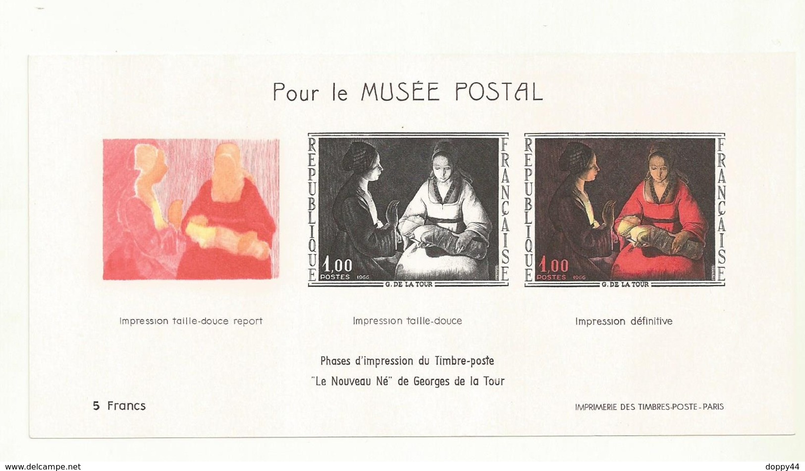 BLOC POUR LE MUSEE POSTAL  NOUVEAU NE DE GEORGES DELATOUR  N° YVERT 1479B . - Autres & Non Classés