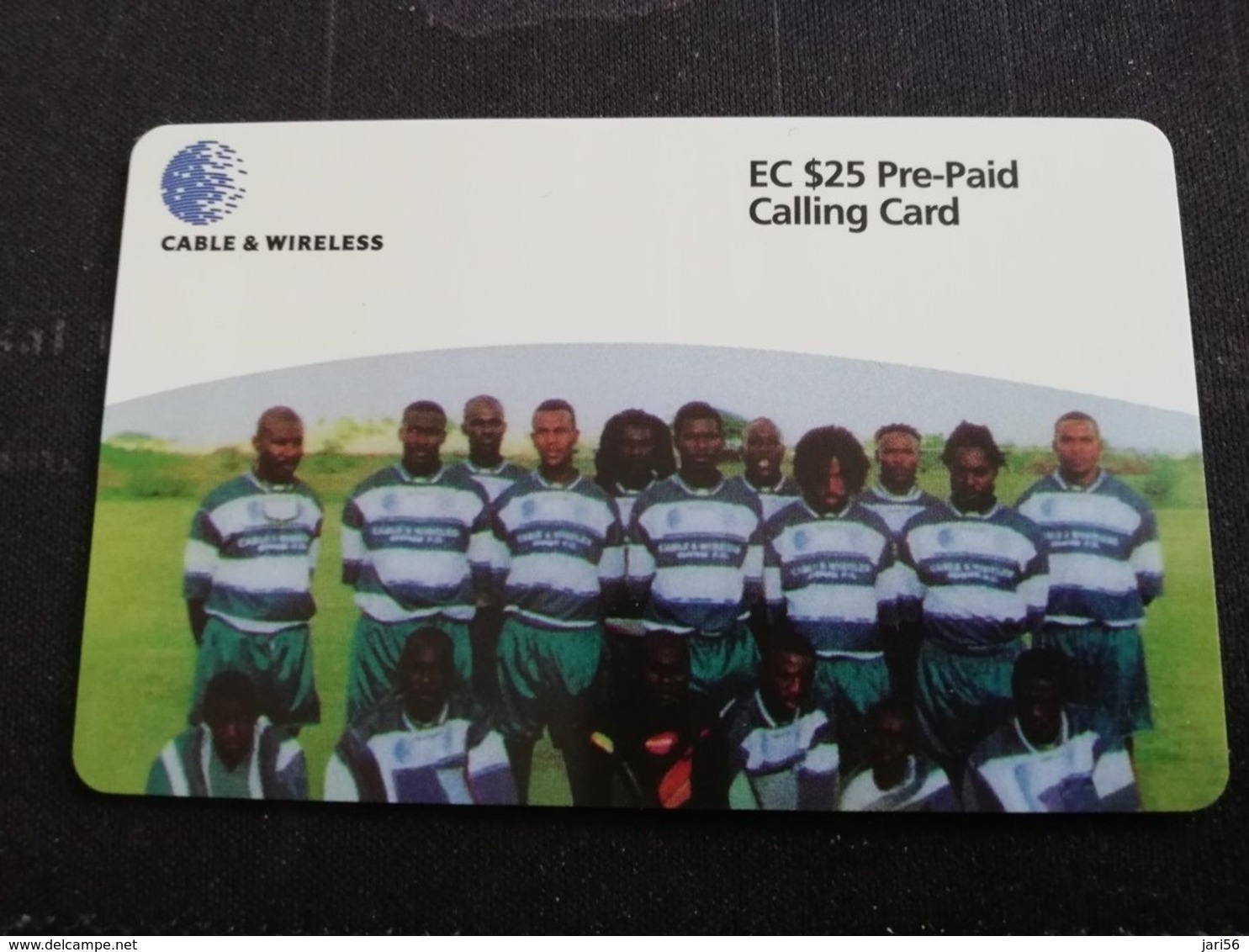 ANTIGUA  $ 25,- SOCCER TEAM  ANU-33     Prepaid      Fine Used Card  **1583 ** - Antigua Y Barbuda